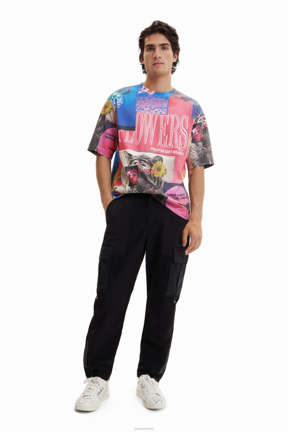 Men DesigualPatchwork cargo trousers Clothing 68X2401650