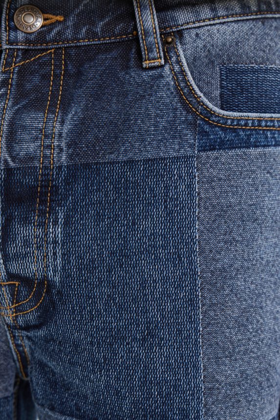 Men DesigualPatchwork jacquard denim shorts Clothing 68X2401524