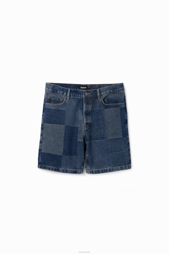 Men DesigualPatchwork jacquard denim shorts Clothing 68X2401524