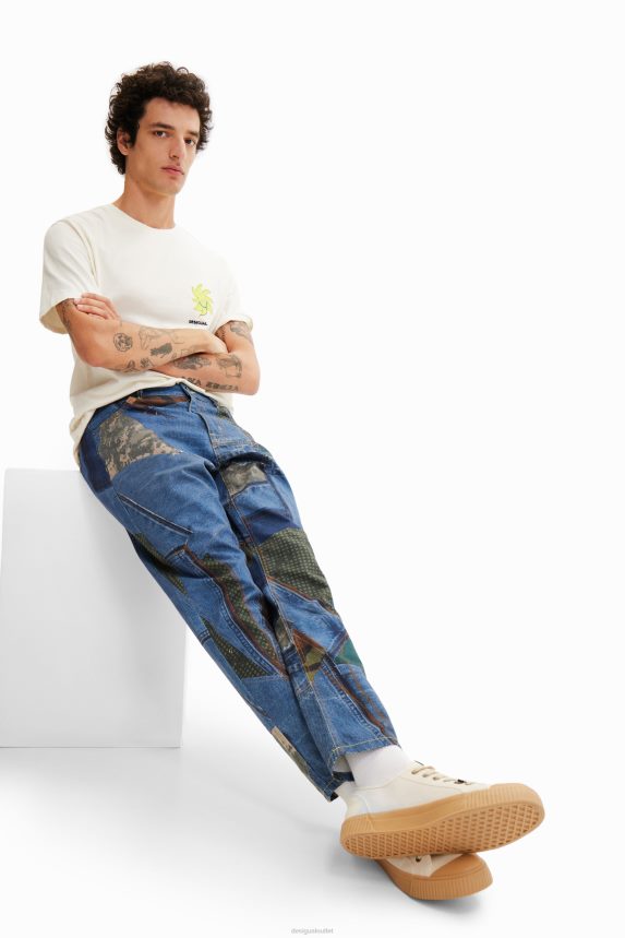 Men DesigualRelaxed patchwork jeans Clothing 68X2401531