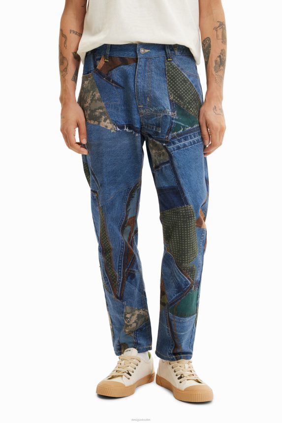 Men DesigualRelaxed patchwork jeans Clothing 68X2401531