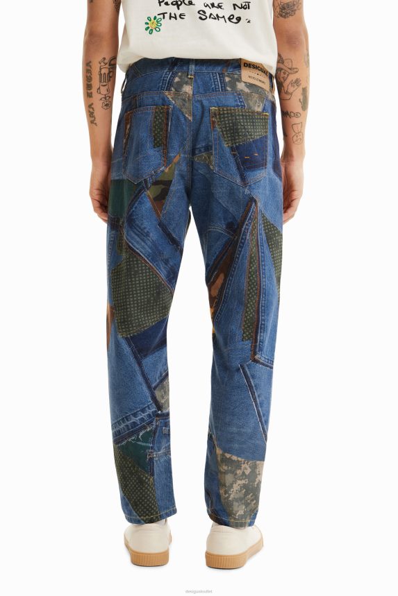 Men DesigualRelaxed patchwork jeans Clothing 68X2401531