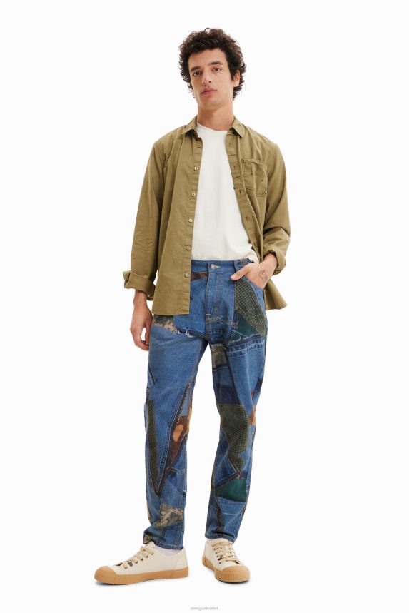 Men DesigualRelaxed patchwork jeans Clothing 68X2401531