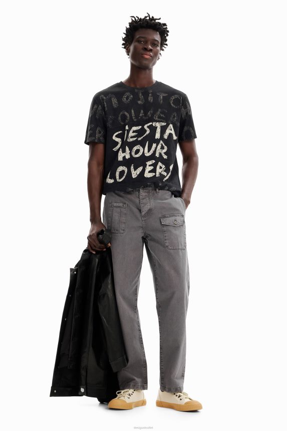 Men DesigualStraight cargo trousers Clothing 68X2401599