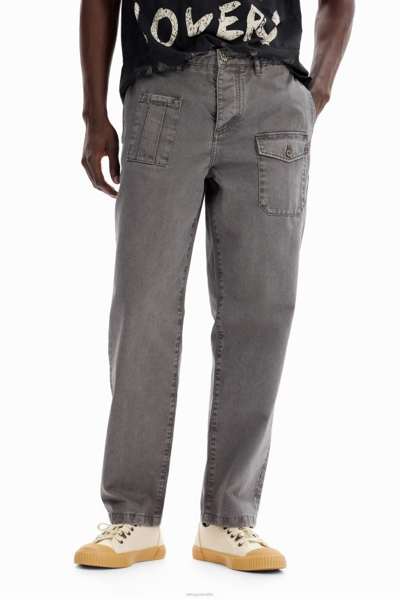 Men DesigualStraight cargo trousers Clothing 68X2401599