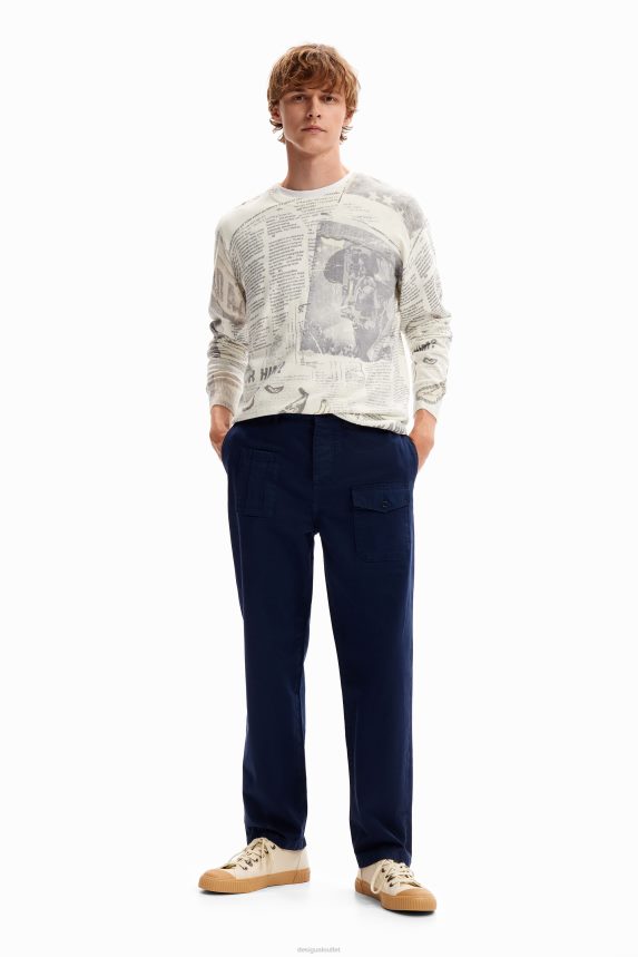 Men DesigualStraight cargo trousers Clothing 68X2401600