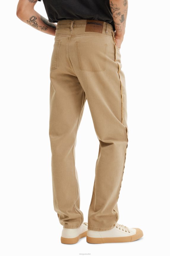 Men DesigualStraight washed jeans Clothing 68X2401593