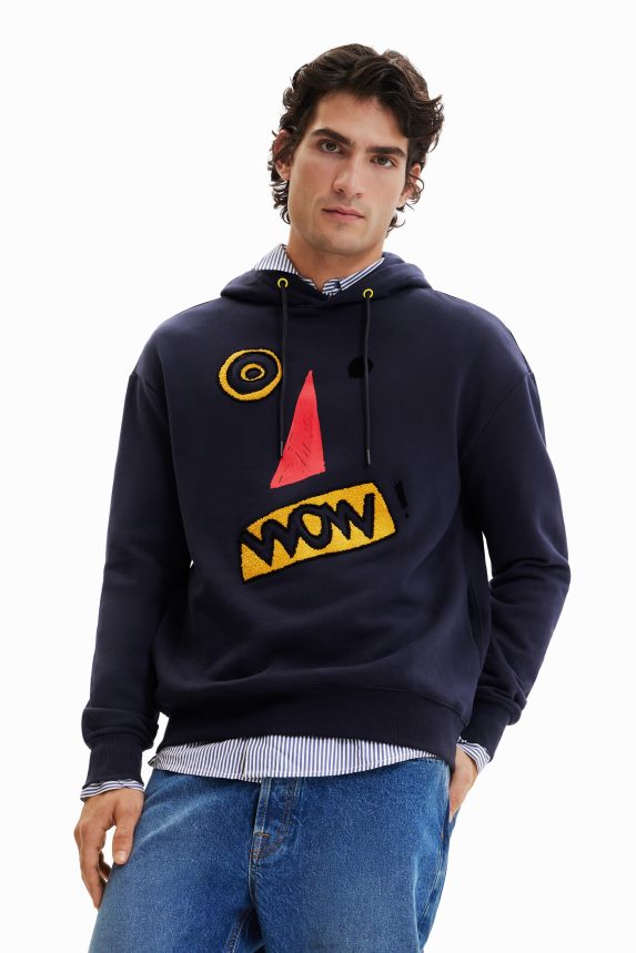 Men DesigualArty face hoodie Clothing 68X2401625