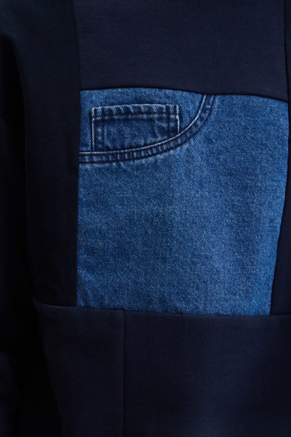 Men DesigualDenim patchwork sweatshirt Clothing 68X2401529