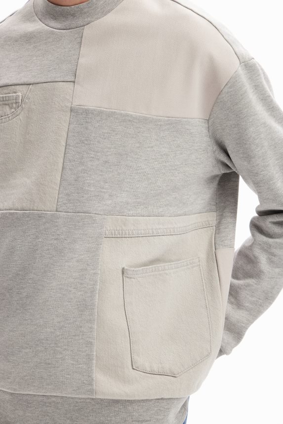 Men DesigualDenim patchwork sweatshirt Clothing 68X2401645