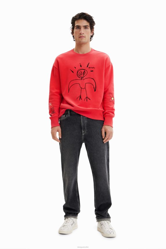 Men DesigualEmbroidered bird sweatshirt Clothing 68X2401536