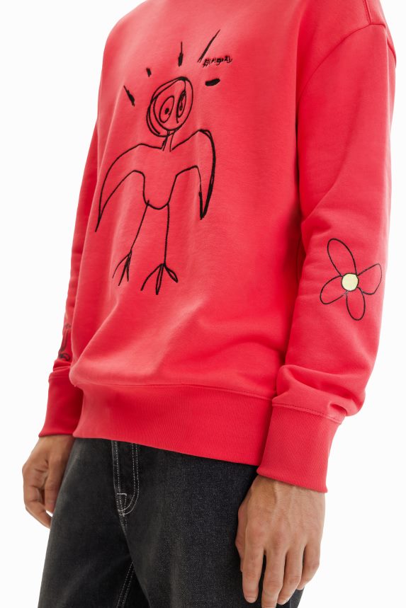 Men DesigualEmbroidered bird sweatshirt Clothing 68X2401536