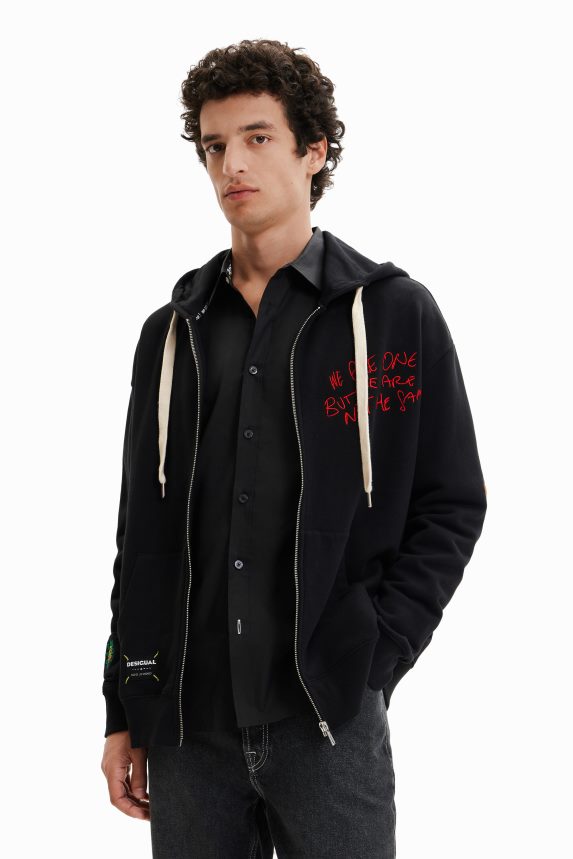Men DesigualEmbroidered hoodie Clothing 68X2401566