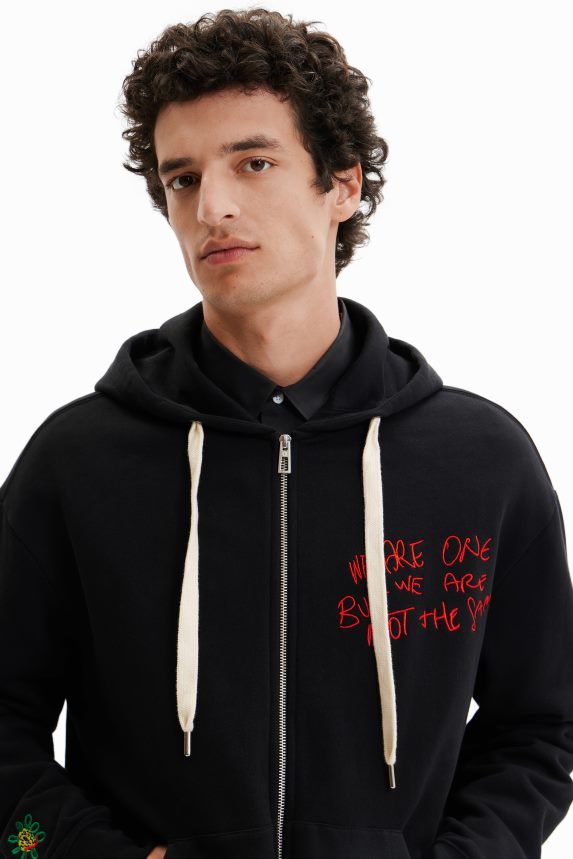 Men DesigualEmbroidered hoodie Clothing 68X2401566