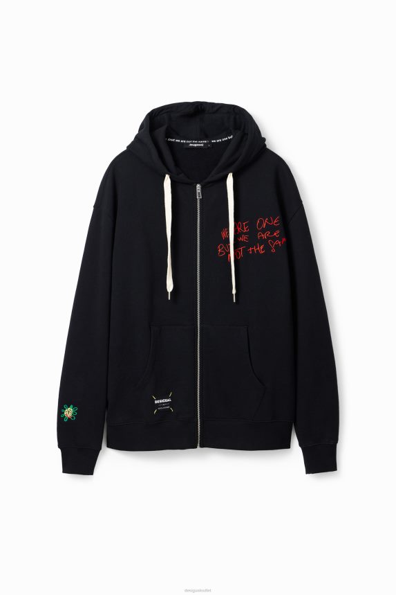 Men DesigualEmbroidered hoodie Clothing 68X2401566