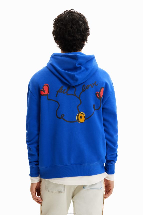 Men DesigualEmbroidered message hoodie Clothing 68X2401637