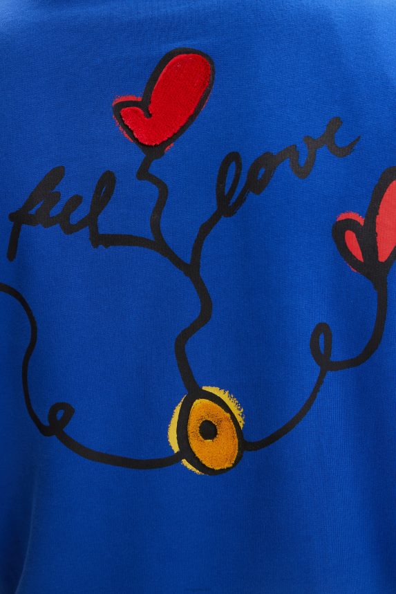 Men DesigualEmbroidered message hoodie Clothing 68X2401637