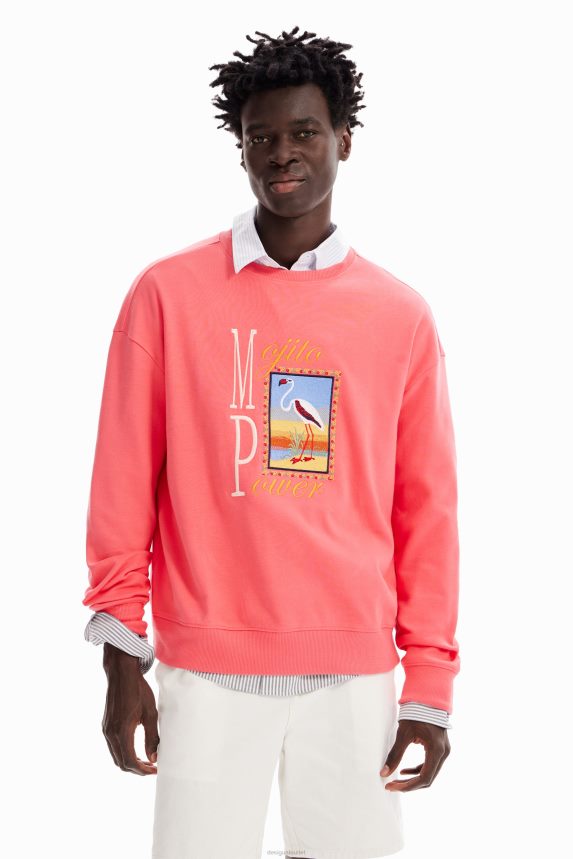 Men DesigualFlamingo embroidery sweatshirt Clothing 68X2401638