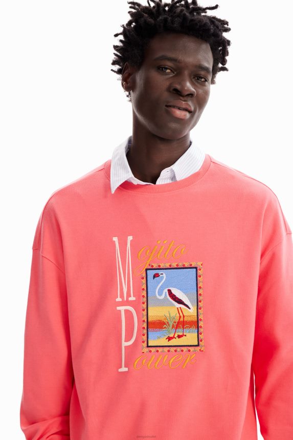 Men DesigualFlamingo embroidery sweatshirt Clothing 68X2401638