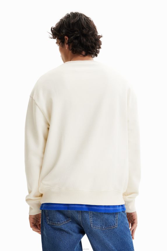 Men DesigualFlocked message sweatshirt Clothing 68X2401519