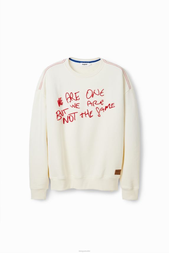 Men DesigualFlocked message sweatshirt Clothing 68X2401519