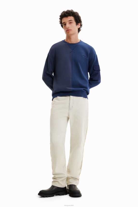 Men DesigualHalf-and-half sweatshirt Clothing 68X2401665