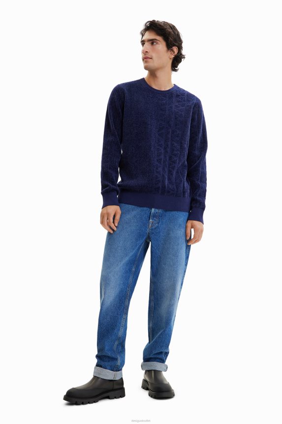 Men DesigualJacquard motif pullover Clothing 68X2401537