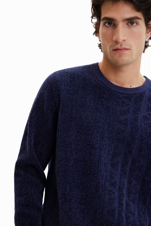 Men DesigualJacquard motif pullover Clothing 68X2401537