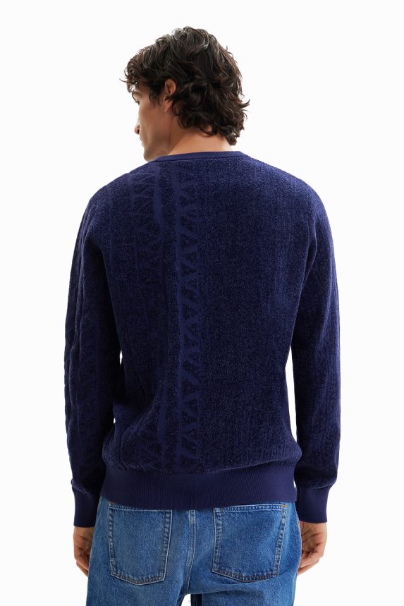 Men DesigualJacquard motif pullover Clothing 68X2401537
