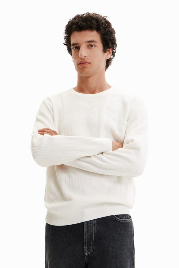 Men DesigualJacquard motif pullover Clothing 68X2401614