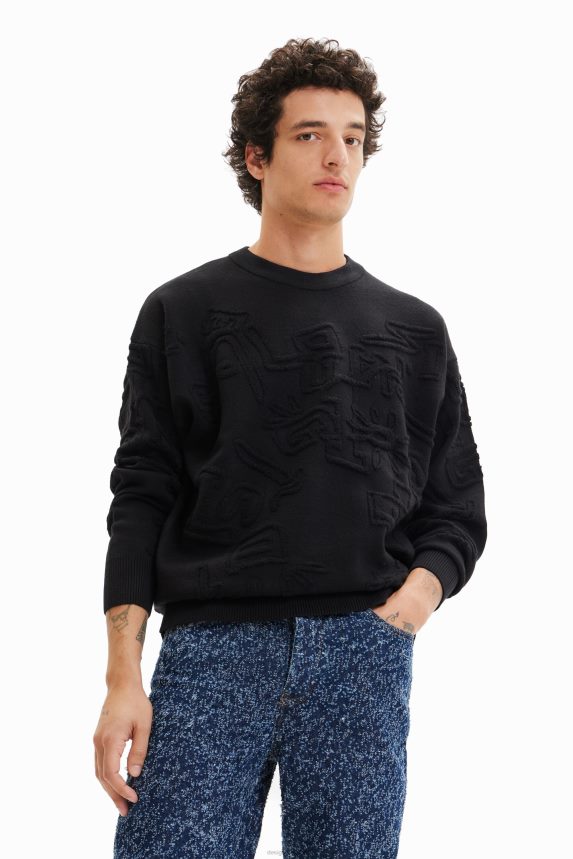 Men DesigualLoose towelling-effect jumper Clothing 68X2401558
