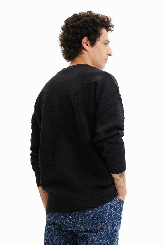Men DesigualLoose towelling-effect jumper Clothing 68X2401558