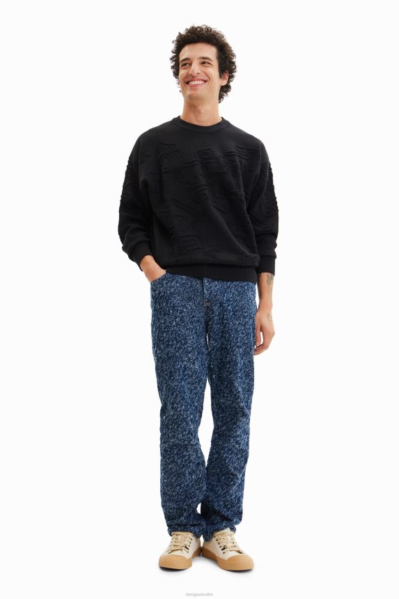 Men DesigualLoose towelling-effect jumper Clothing 68X2401558