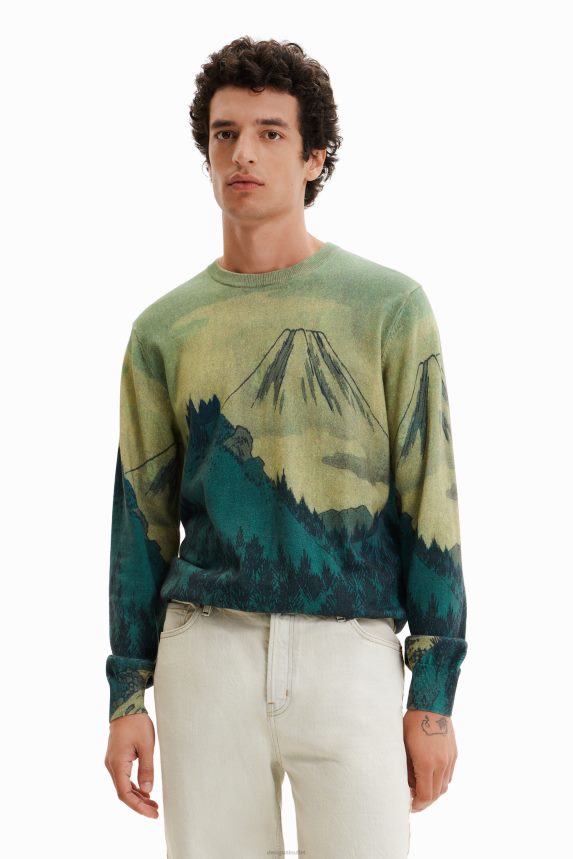 Men DesigualThin landscape pullover Clothing 68X2401541