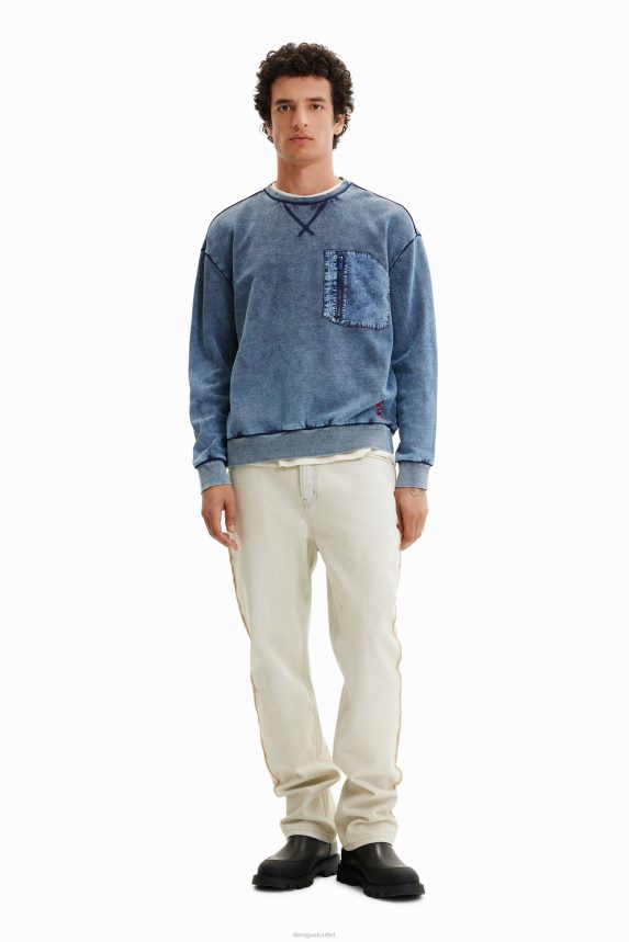 Men DesigualWashed-effect sweatshirt Clothing 68X2401694