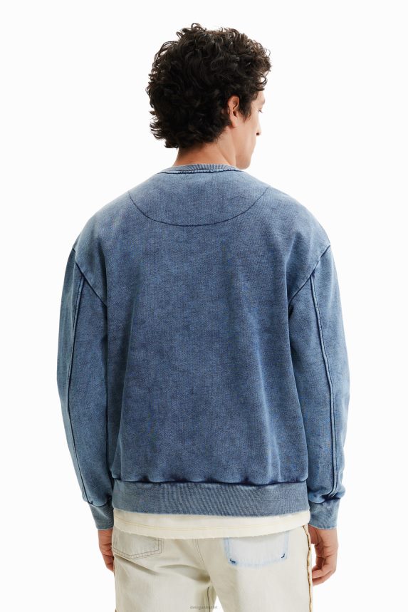 Men DesigualWashed-effect sweatshirt Clothing 68X2401694