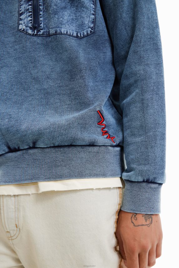 Men DesigualWashed-effect sweatshirt Clothing 68X2401694