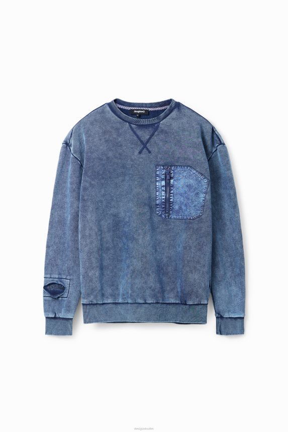Men DesigualWashed-effect sweatshirt Clothing 68X2401694