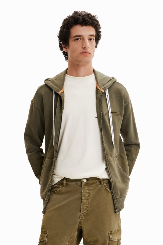 Men DesigualZip-up hoodie Clothing 68X2401556