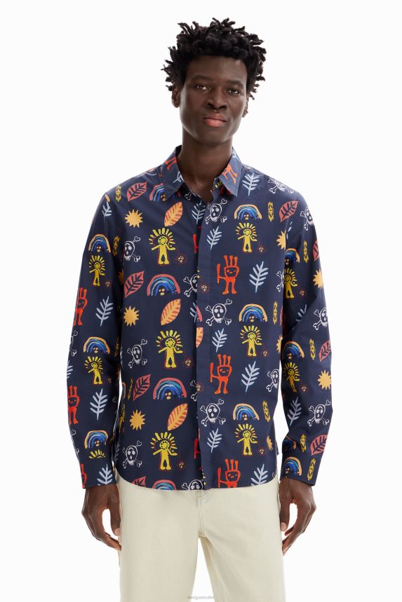 Men DesigualArty poplin shirt Clothing 68X2401615