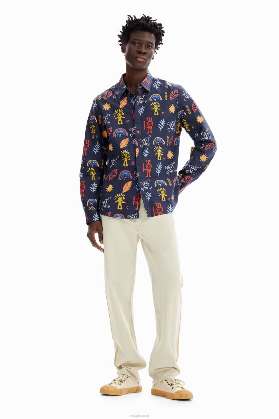 Men DesigualArty poplin shirt Clothing 68X2401615