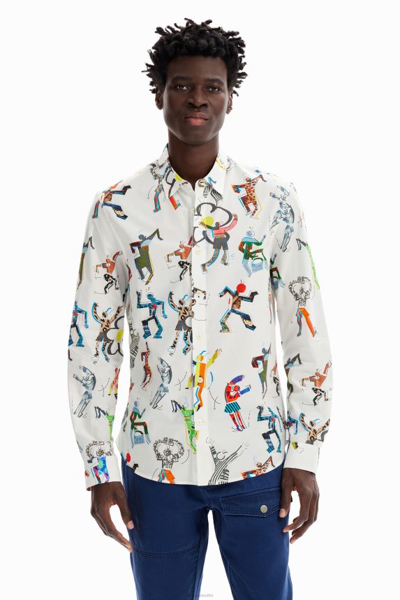 Men DesigualDancing figures shirt Clothing 68X2401549