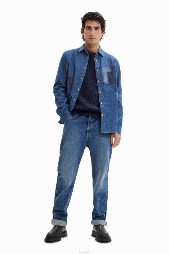 Men DesigualDenim patch shirt Clothing 68X2401686