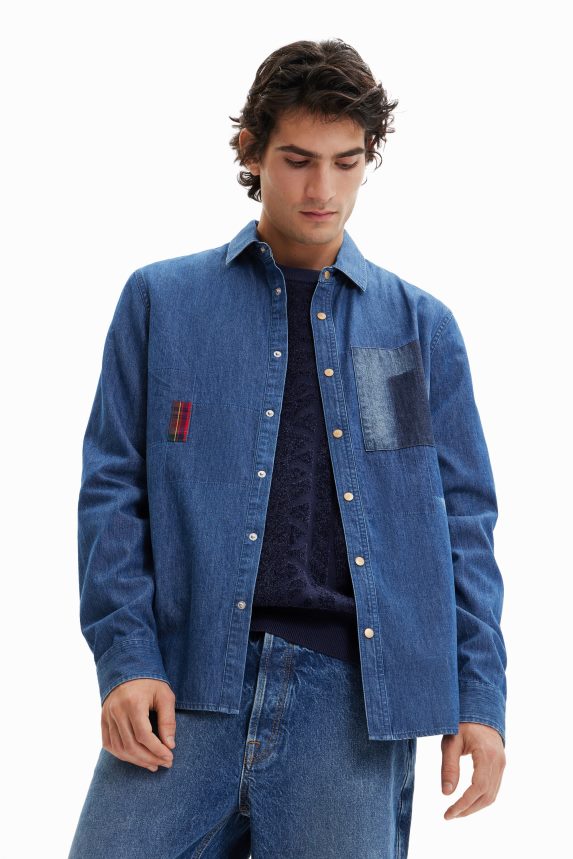 Men DesigualDenim patch shirt Clothing 68X2401686