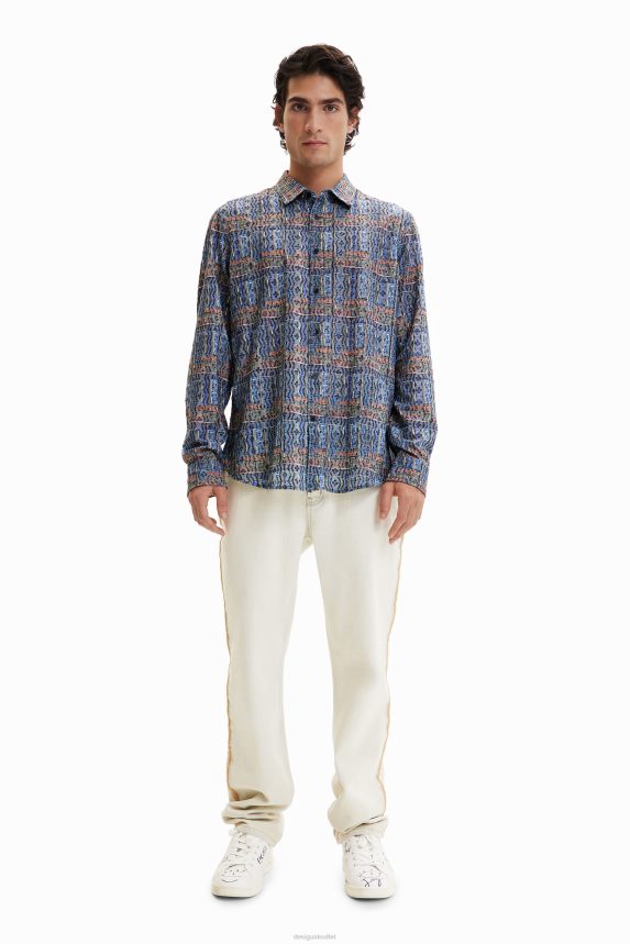 Men DesigualEmbroidered arty logo shirt Clothing 68X2401543