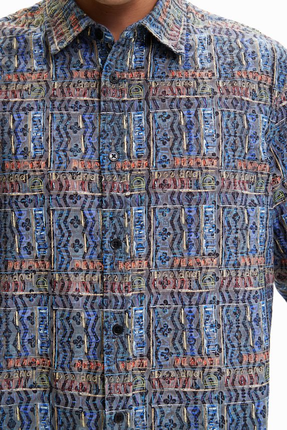 Men DesigualEmbroidered arty logo shirt Clothing 68X2401543
