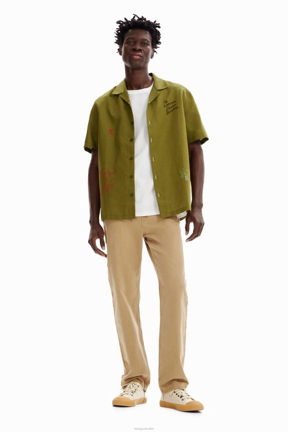 Men DesigualEmbroidered resort shirt Clothing 68X2401648