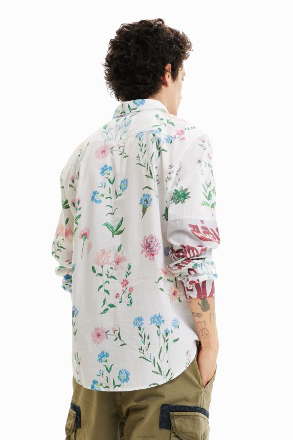 Men DesigualFloral voile shirt Clothing 68X2401533