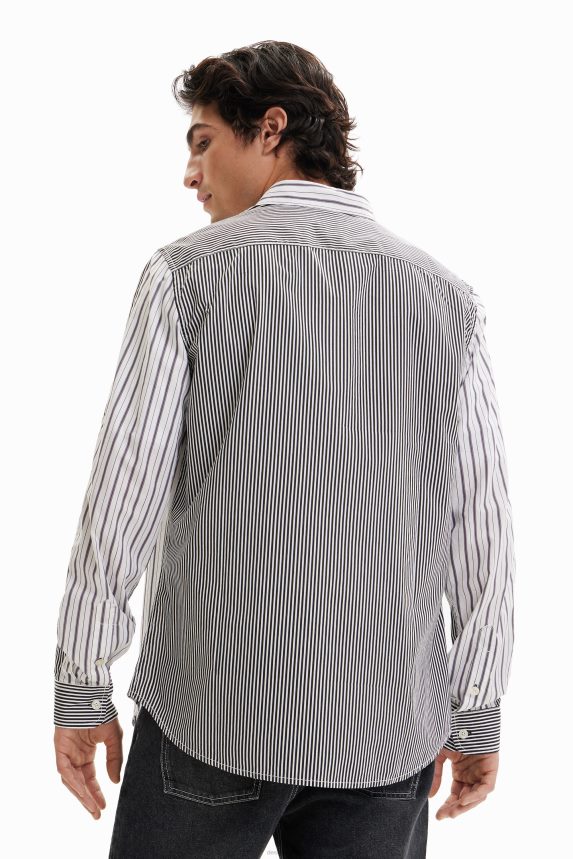 Men DesigualHalf-and-half striped shirt Clothing 68X2401651