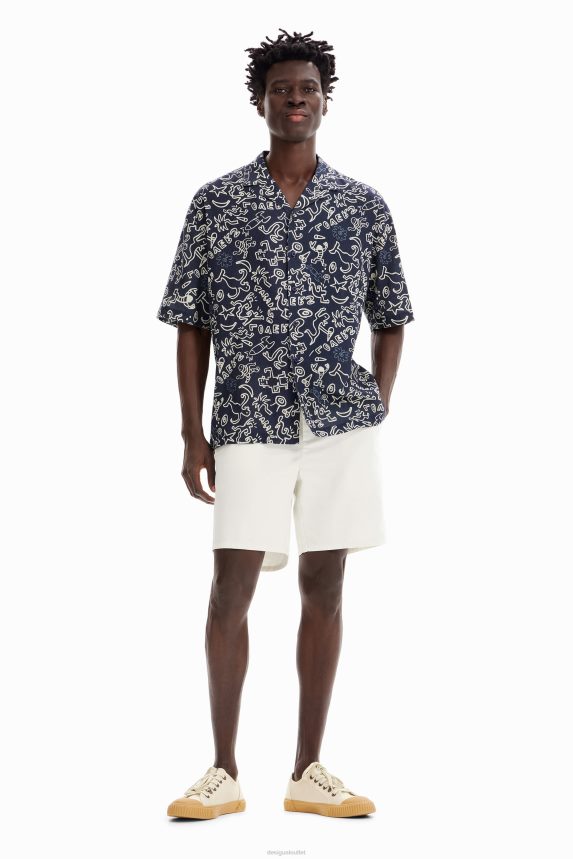 Men DesigualIllustration resort shirt Clothing 68X2401605